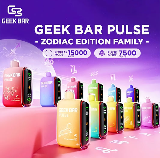 【美國大牌Geek Bar Pulse Vape小火箭電子煙 】一次性旗艦級15000口大容量電子煙｜雙模式調整、智慧螢幕顯示｜VAKA糖果雲煙館